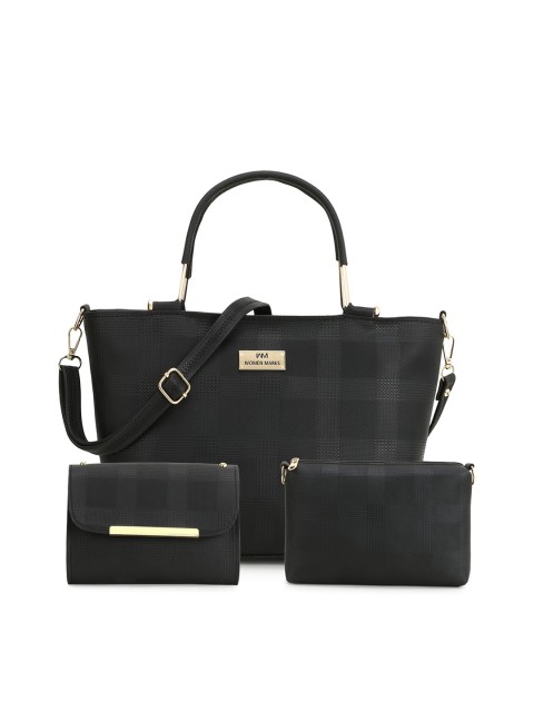 

WOMEN MARKS Black PU Structured Handheld Bag