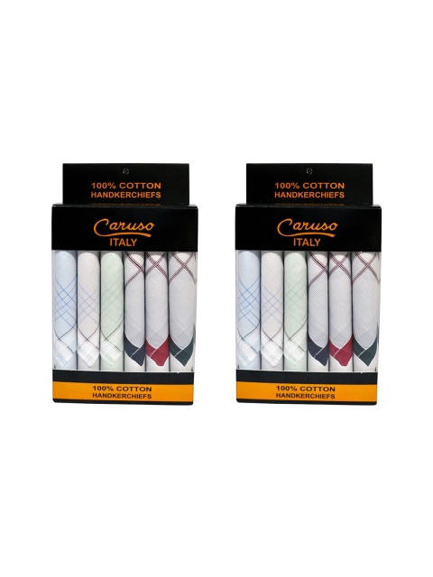 

Caruso ITALY Men Pack of 12 Pure Cotton Handkerchiefs, White