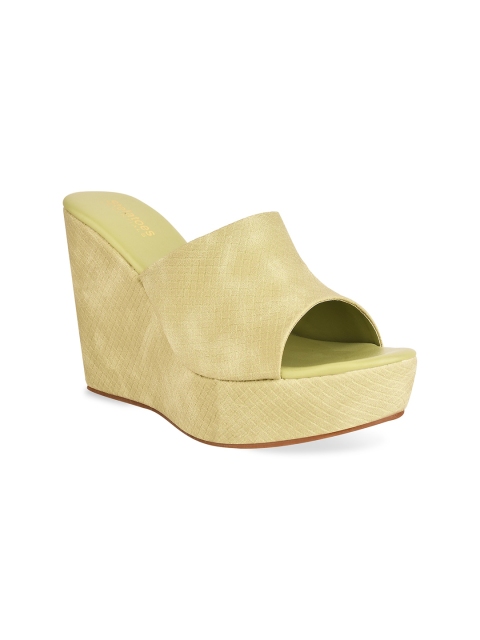 

Stelatoes Mustard PU Wedge Sandals