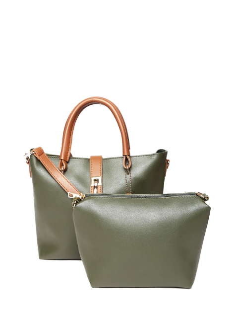 

Lino Perros Olive Green Handbag with Pouch