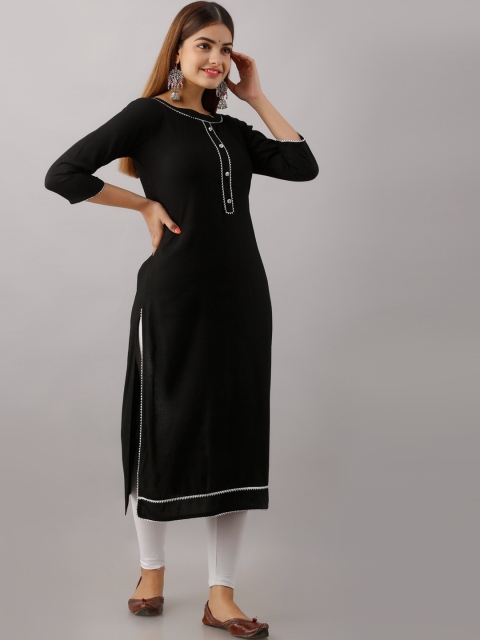 

Women Touch Women Black Gotta Patti Kurta