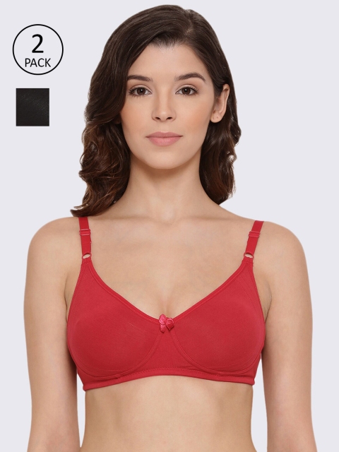 

LYRA Red & Black Non Padded Bra