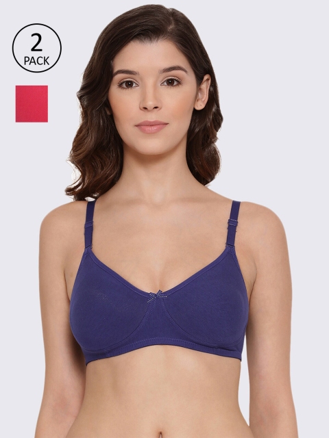

LYRA Blue & Fuchsia Pack Of 2 Non Padded Bra