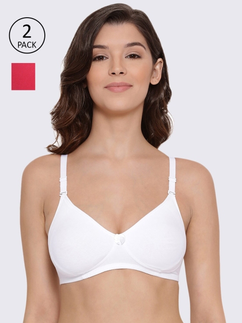 

LYRA Pack of 2 White & Fuchsia T-shirt Bras