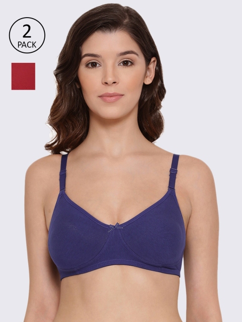 

LYRA Pack of 2 Blue & Red T-shirt Bras
