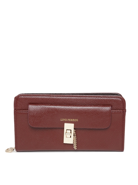 

Lino Perros Women Brown Zip-Around Wallet