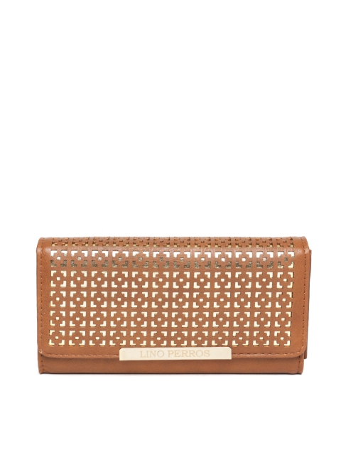

Lino Perros Women Brown Cut-Out Wallet