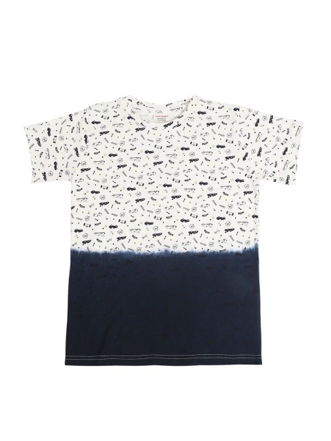 

RAINE AND JAINE Boys White Printed Pure Cotton T-shirt