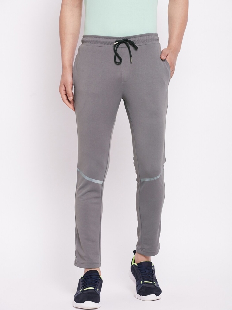 

POKER ACTIVE Men Grey Solid Slim-Fit Track Pants