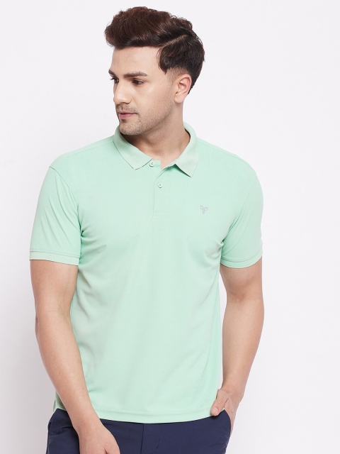 

POKER ACTIVE Men Green Polo Collar T-shirt
