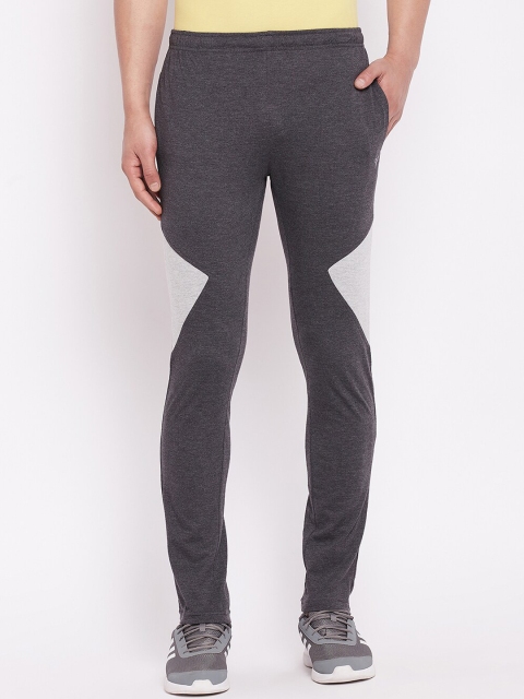 

POKER ACTIVE Men Charcoal Solid Slim-Fit Track Pants