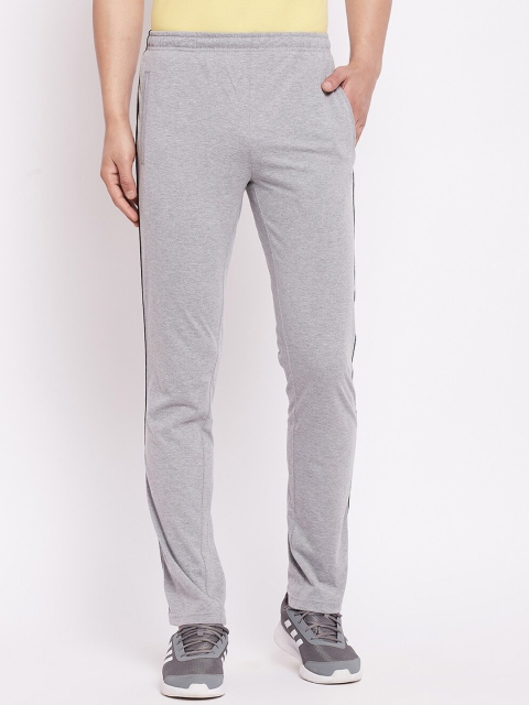 

POKER ACTIVE Men Grey Solid Slim-Fit Track Pants