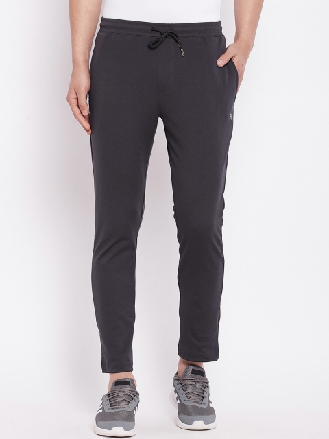 

POKER ACTIVE Men Grey Solid Slim-Fit Track Pants