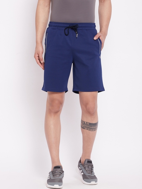 

POKER ACTIVE Men Navy Blue Slim Fit Training or Gym Sports Shorts