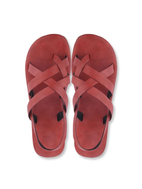 

SKO Boys Red Leather Comfort Sandals