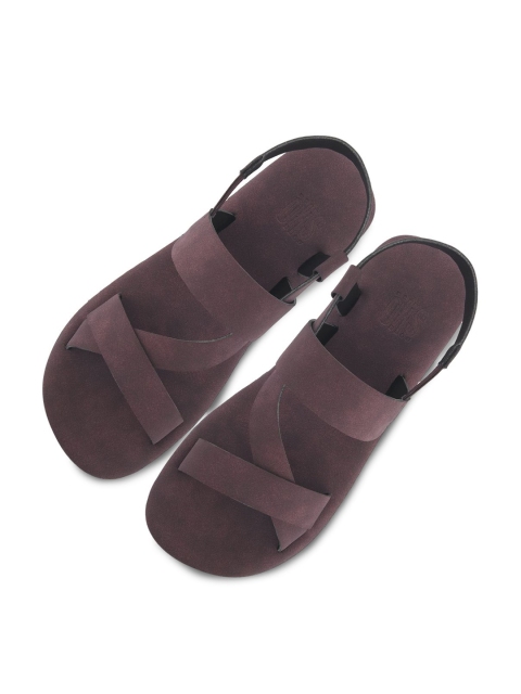 

SKO Boys Maroon Leather Comfort Sandals