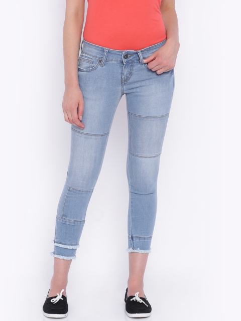 

Pepe Jeans Women Blue Skinny Fit Low Rise Clean Look Jeans