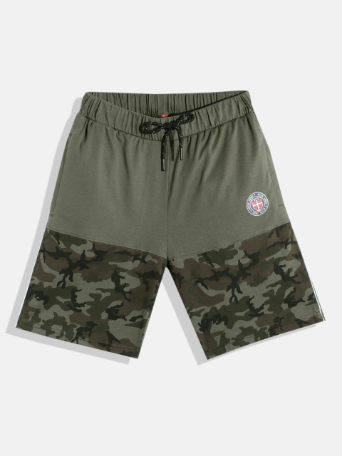 

Monte Carlo Boys Green & Black Camouflage Print Shorts