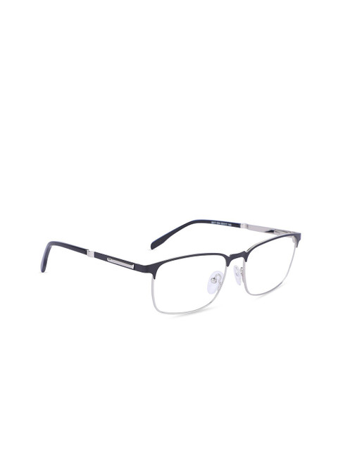 

MARC LOUIS Unisex Black & Silver-Toned Full Rim Rectangle Frames