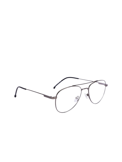 

MARC LOUIS Unisex Gunmetal-Toned Full Rim Aviator Frames CA2000T V81 GREY (53) FR, Metallic