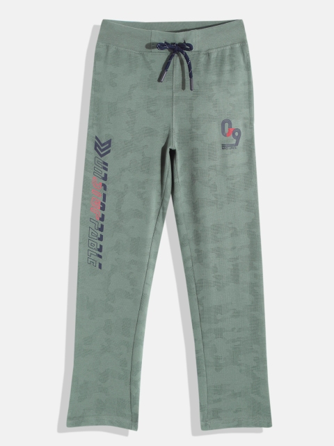 

Monte Carlo Boys Green & Black Pure Cotton Typography Print Track Pants