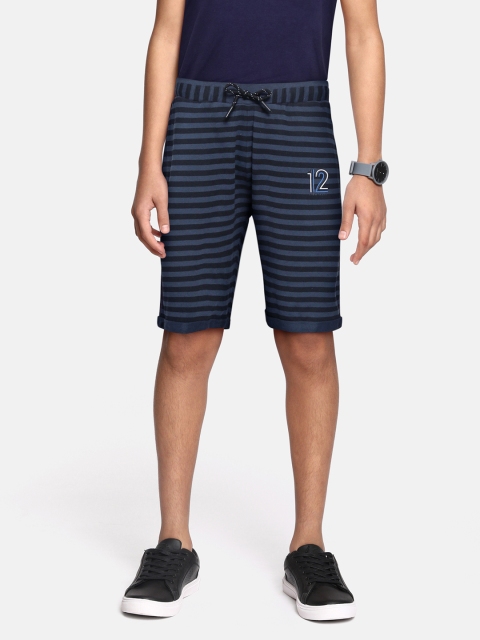 

Monte Carlo Boys Navy Blue & Black Striped Shorts