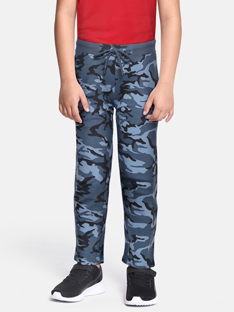 

Monte Carlo Boys Teal Blue & Black Camouflage Print Track Pants