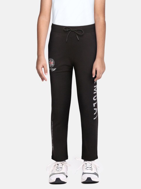 

Monte Carlo Boys Black & White Solid Track Pants with Formula 1 Placement Print