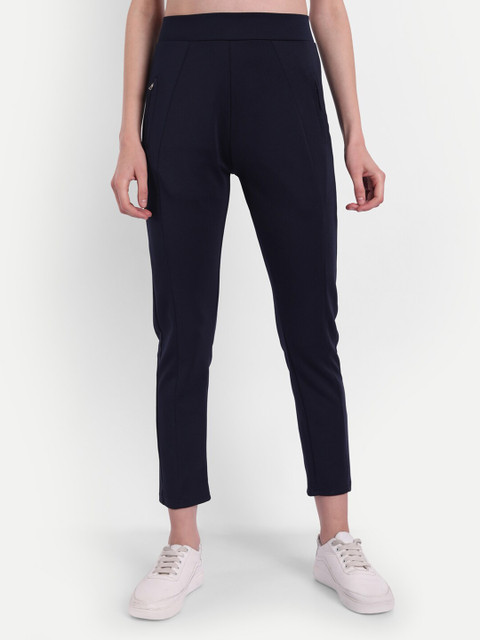 

BROADSTAR Women Navy Blue Solid Skinny Fit Treggings
