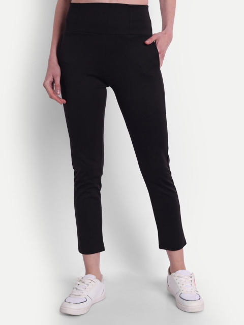 

BROADSTAR Women Black Solid Skinny-Fit Treggings