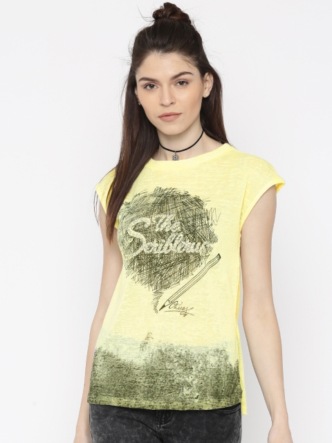 

Deal Jeans Yellow Printed Top