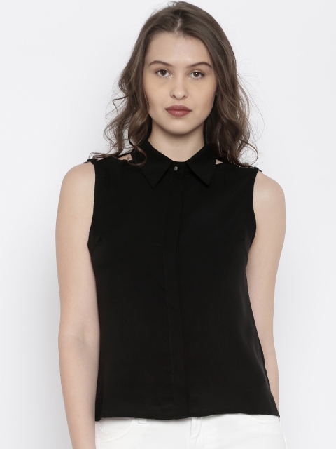 

Deal Jeans Women Black Solid Shirt