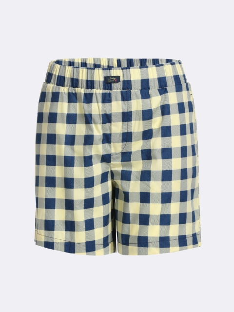 

Jockey Blue & Yellow Checked Loose Fit Shorts