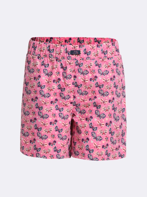 

Jockey Girls Pink Printed Loose Fit Cotton Shorts
