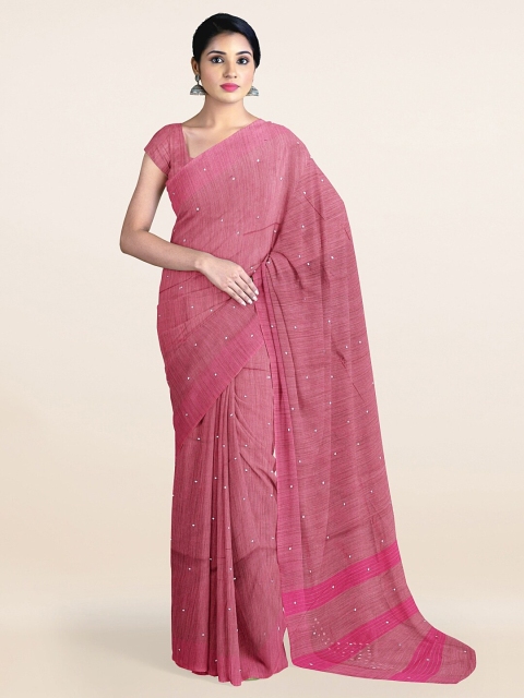 

Pothys Women Pink Embellished Saree