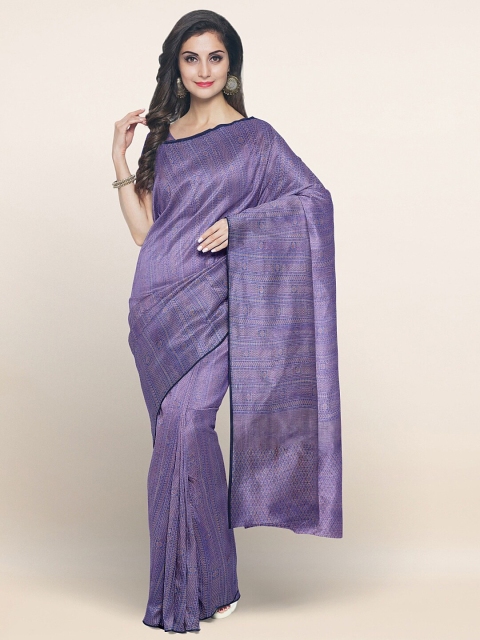 

Pothys Violet Woven Design Saree