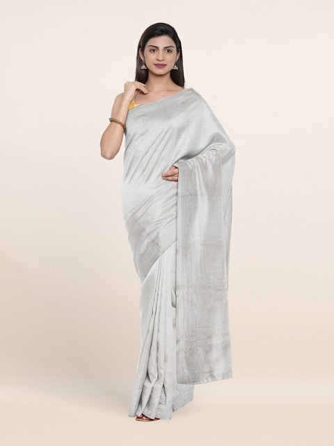 

Pothys Silver-Toned Woven Design Saree