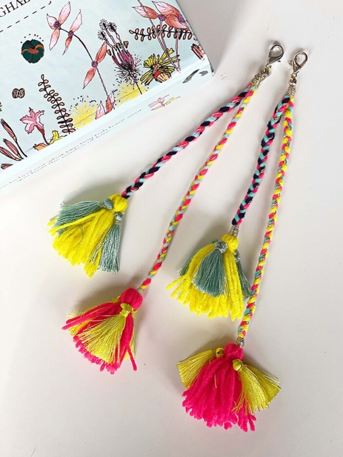 

Payal Singhal Women Yellow & Red Add On Tassels for Headbands