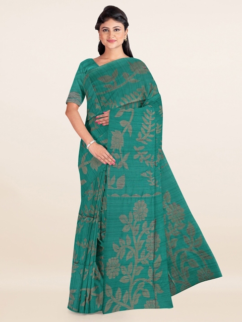 

Pothys Green & Copper-Toned Woven Design Saree