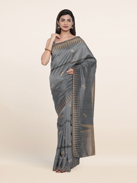 

Pothys Grey Woven Design Pure Silk Saree