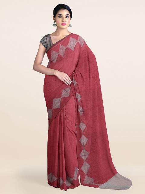 

Pothys Mauve & Green Zari Banarasi Saree