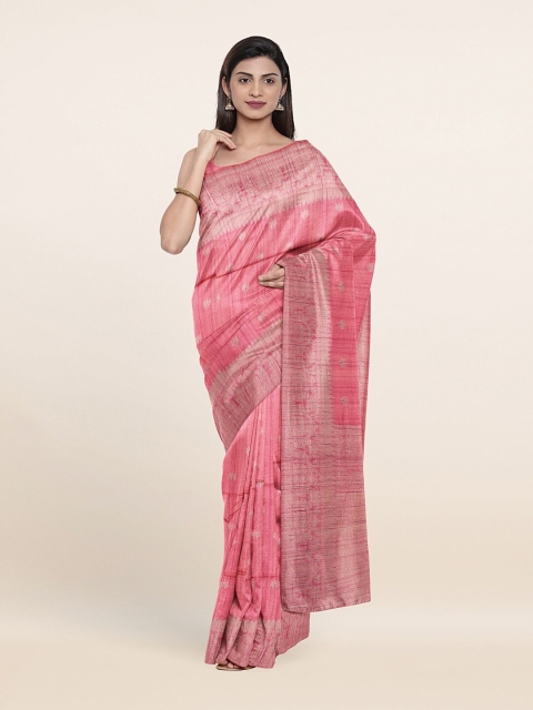 

Pothys Pink Woven Design Pure Silk Saree