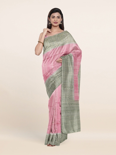 

Pothys Mauve & Grey Woven Design Saree