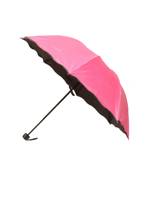 

Calvadoss Men Fuchsia Solid 3 Fold Umbrella
