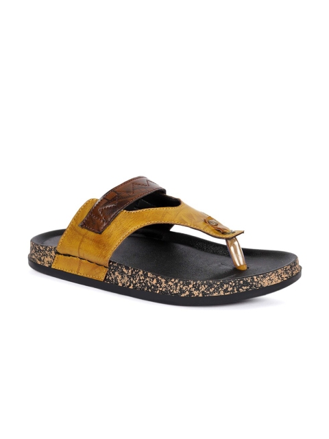 

FOUR STAR TRUCK SALES Men Mustard & Black Comfort Sandals