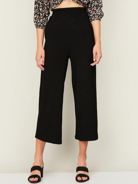 

Ginger by Lifestyle Women Black Solid Regular Culottes