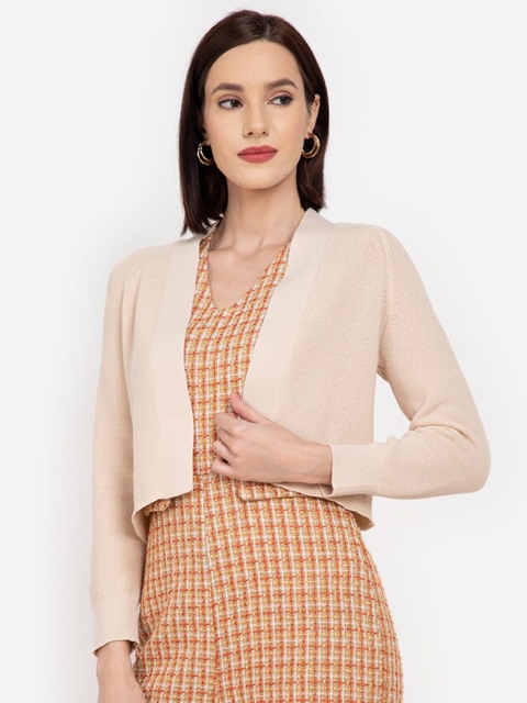 

ZALORA WORK Beige Cropped Cardigan