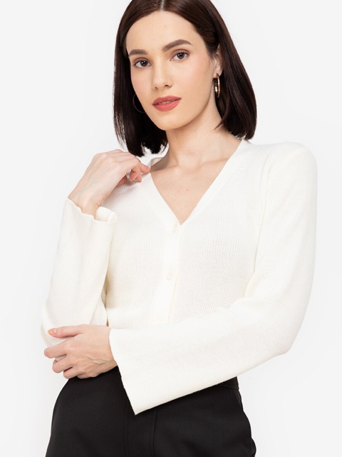 

ZALORA WORK Women White Cardigan