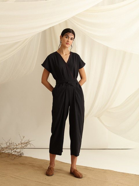 

blue hour Women Black Solid Playsuit