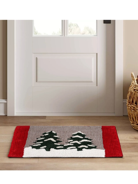 

SHADES of LIFE Red & Green Printed Cotton Doormat